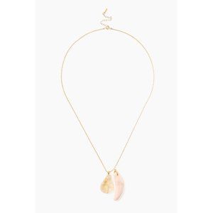Chan Luu pink opal horn and citrine charm necklace